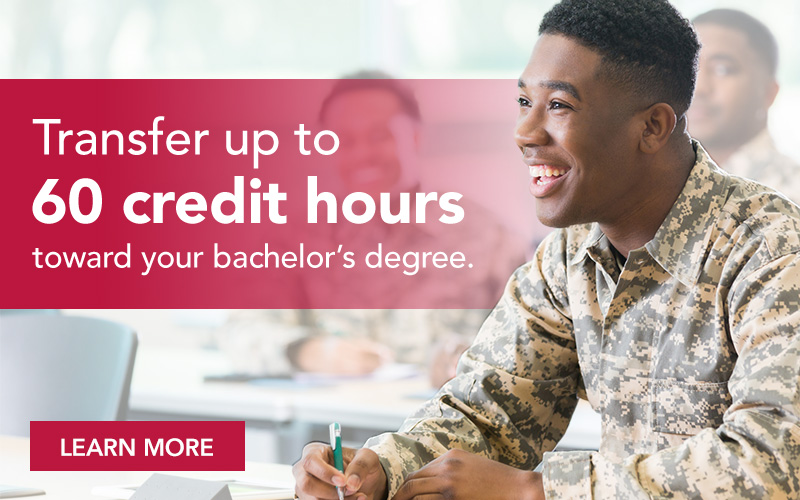 Transfer up to 60 credit hours towards your bachelor's degree